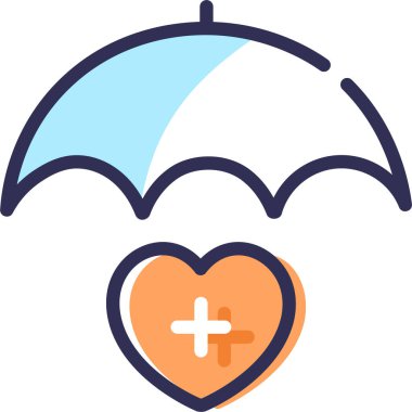 Basit vektör illüstrasyon sağlık sigortası