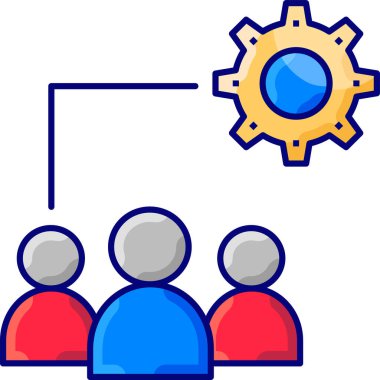 Basit vektör illüstrasyon takım çalışması