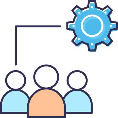 Basit vektör illüstrasyon takım çalışması