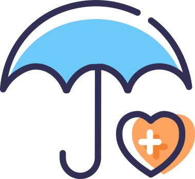 Basit vektör illüstrasyon sağlık sigortası