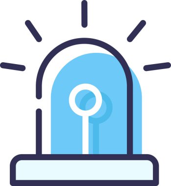 Basit vektör illüstrasyon ambulansı