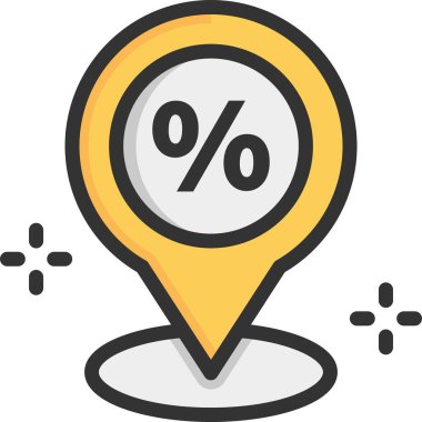 konum işaretleyici vektör illüstrasyonu 