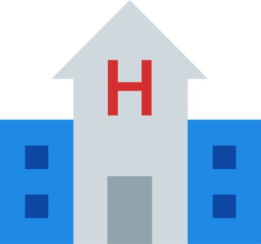 Basit vektör illüstrasyon hastanesi 