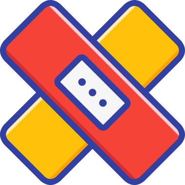 Basit vektör illüstrasyon alçıları