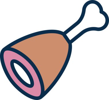 Basit vektör illüstrasyon et kaburgası