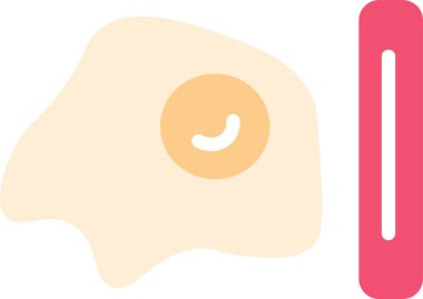 omlet simgesi vektör illüstrasyonu 