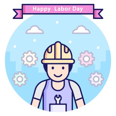 İşçi Bayramı konsept vektör çizimi