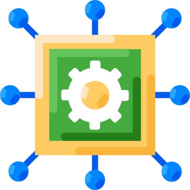 Basit vektör illüstrasyonu yapay zeka 