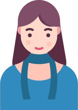 Basit vektör çizimi kadın