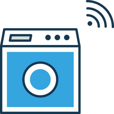 Basit vektör illüstrasyon çamaşır makinesi