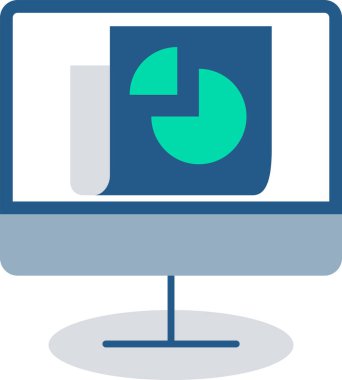 Basit vektör illüstrasyon dijital iş uygulaması