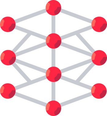 Basit vektör illüstrasyonu derin öğrenme