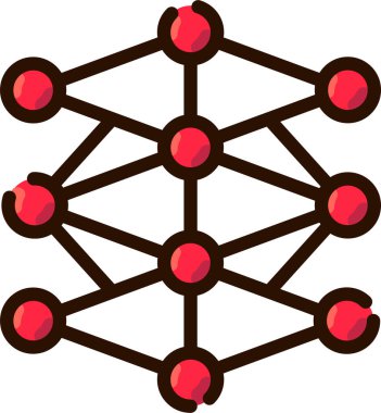 Basit vektör illüstrasyonu derin öğrenme