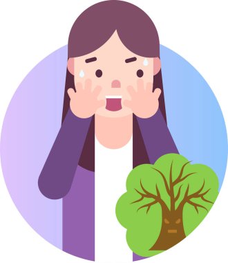 Basit vektör illüstrasyon insan fobisi 