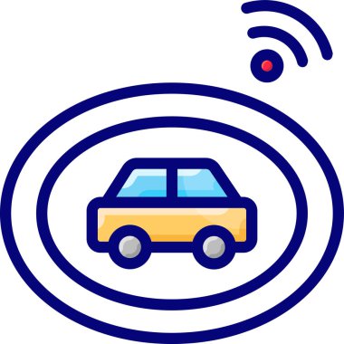 Basit vektör illüstrasyon arabası