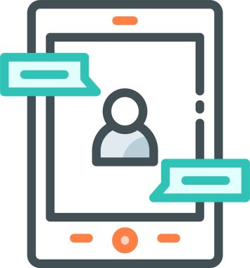 Basit vektör illüstrasyon dijital iş uygulaması