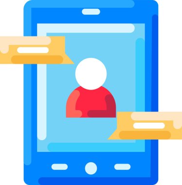 Basit vektör illüstrasyon dijital iş uygulaması