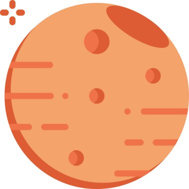 Basit vektör illüstrasyonu Mars