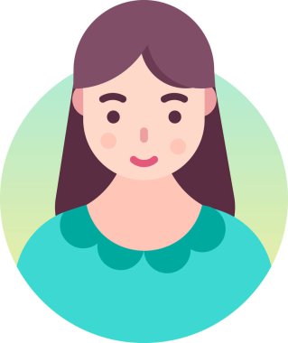 Basit vektör çizimi kadın