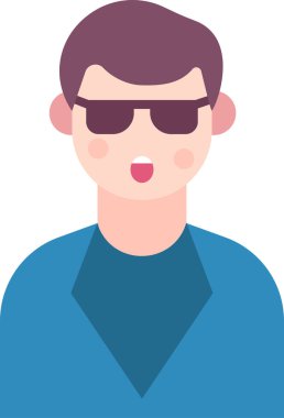 Basit vektör illüstrasyon adamı