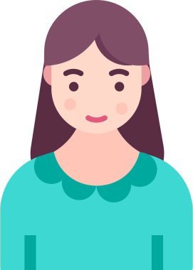 Basit vektör çizimi kadın