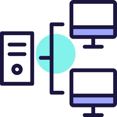 Basit vektör illüstrasyon dijital iş uygulaması