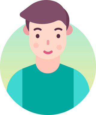 Basit vektör illüstrasyon adamı