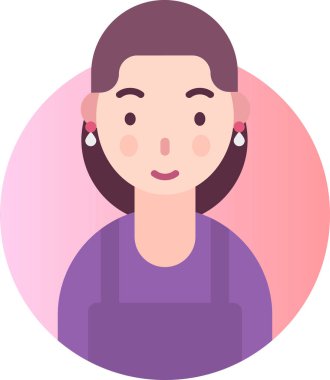 Basit vektör çizimi kadın