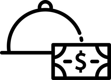 Basit vektör illüstrasyon ödemesi nakit