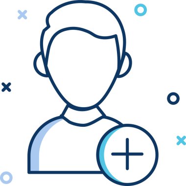 Basit vektör illüstrasyon adamı