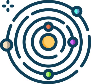 Basit vektör çizim gezegenleri