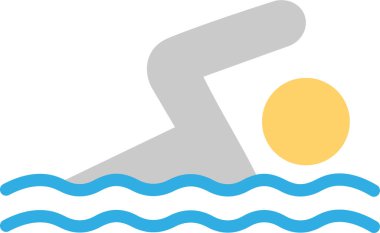 Basit vektör illüstrasyon su oyunları