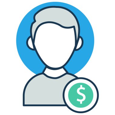 Basit vektör illüstrasyon adamı