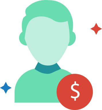 Basit vektör illüstrasyon adamı