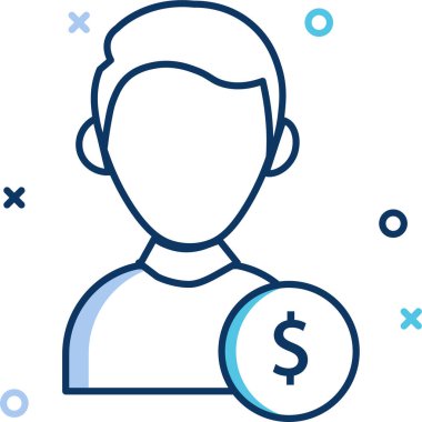 Basit vektör illüstrasyon adamı