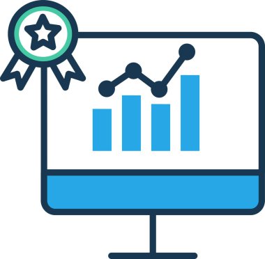 Basit vektör illüstrasyonu dijital iş konsepti