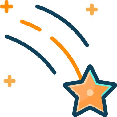 Basit vektör illüstrasyon yıldızı