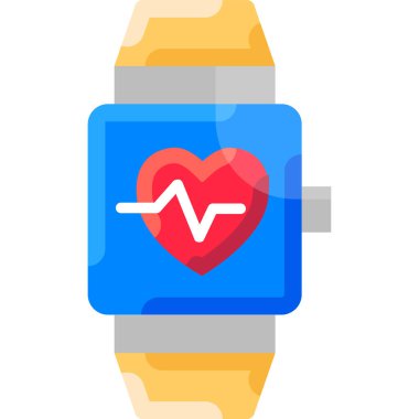 Basit vektör illüstrasyon akıllı sağlık saati