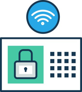 Basit vektör illüstrasyon güvenliği