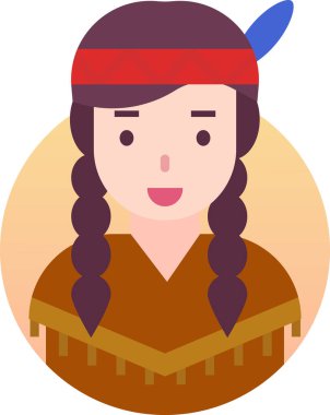 Basit vektör çizimi kadın