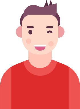 Basit vektör illüstrasyon adamı