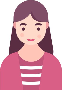 Basit vektör çizimi kadın