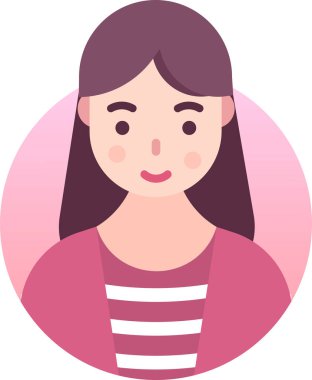 Basit vektör çizimi kadın