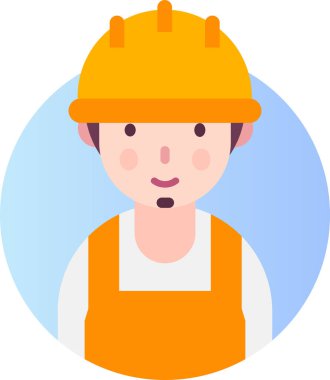 Basit vektör illüstrasyon erkek işçi 