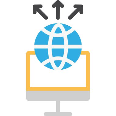 Basit vektör illüstrasyonu çevrimiçi iş 