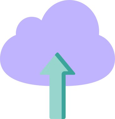 Basit vektör illüstrasyon bulut deposu