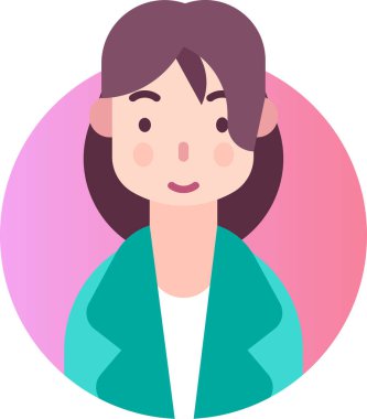 Basit vektör çizimi kadın