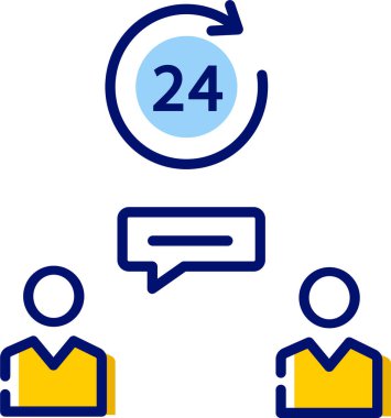 Basit vektör illüstrasyonu çevrimiçi iş 