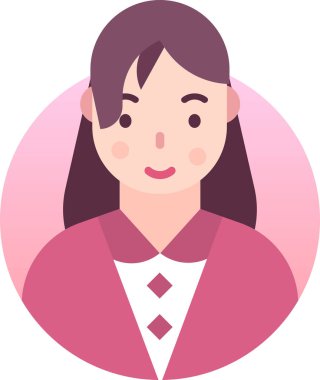 Basit vektör çizimi kadın