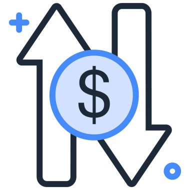 Basit vektör illüstrasyon finansal iş teknolojisi kavramı 